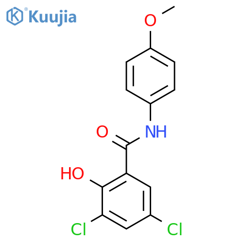 Benzamide, 3,5-dichloro-2-hydroxy-N-(4-methoxyphenyl)- structure