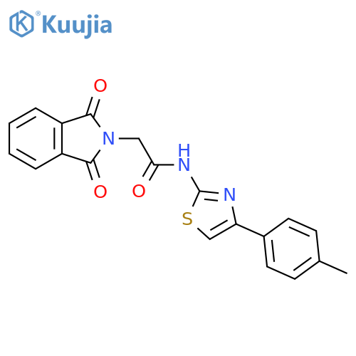 2-(1,3-dioxo-2,3-dihydro-1H-isoindol-2-yl)-N-4-(4-methylphenyl)-1,3-thiazol-2-ylacetamide structure