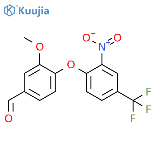 3-Methoxy-4-[2-nitro-4-(trifluoromethyl)phenoxy]-benzaldehyde structure