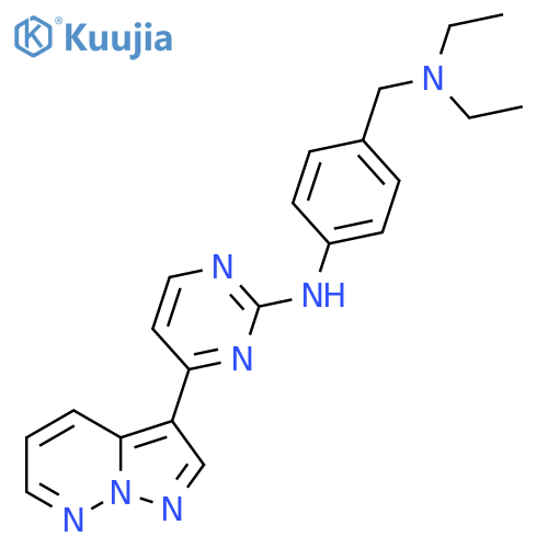 N-{4-(diethylamino)methylphenyl}-4-{pyrazolo1,5-bpyridazin-3-yl}pyrimidin-2-amine structure
