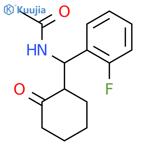 N-[(2-fluorophenyl)(2-oxocyclohexyl)methyl]acetamide structure