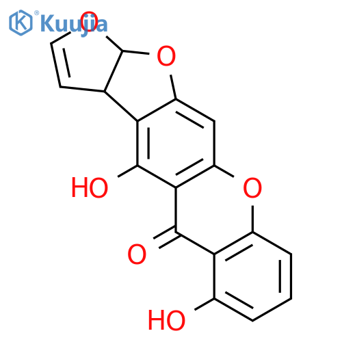 4,6-dihydroxy-3a,12a-dihydro-5H-furo[3',2':4,5]furo[3,2-b]xanthen-5-one structure