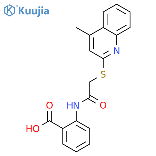 2-[2-(4-Methyl-quinolin-2-ylsulfanyl)-acetylamino]-benzoic acid structure