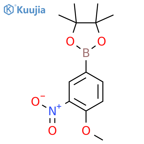 2-(4-Methoxy-3-nitrophenyl)-4,4,5,5-tetramethyl-1,3,2-dioxaborolane structure