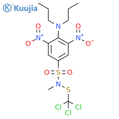 Benzenesulfonamide,4-(dipropylamino)-N-methyl-3,5-dinitro-N-[(trichloromethyl)thio]- structure