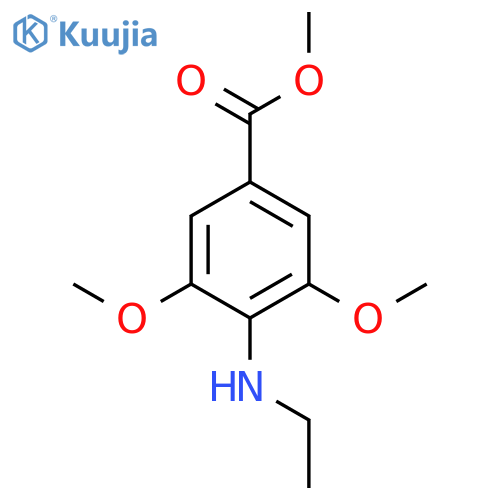 BENZOIC ACID, 4-(ETHYLAMINO)-3,5-DIMETHOXY-, METHYL ESTER structure