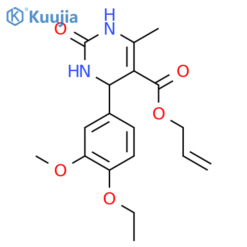 prop-2-en-1-yl 4-(4-ethoxy-3-methoxyphenyl)-6-methyl-2-oxo-1,2,3,4-tetrahydropyrimidine-5-carboxylate structure