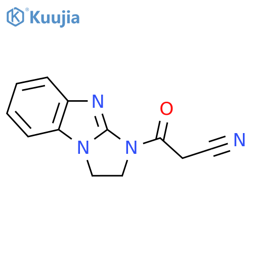 3-Oxo-3-{2,5,7-triazatricyclo6.4.0.0,2,6dodeca-1(12),6,8,10-tetraen-5-yl}propanenitrile structure