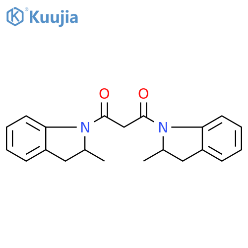 1,3-Bis(2-methyl-2,3-dihydro-1H-indol-1-yl)propane-1,3-dione structure