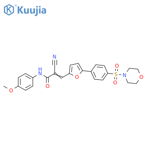 2-Cyano-N-(4-methoxyphenyl)-3-[5-[4-(4-morpholinylsulfonyl)phenyl]-2-furanyl]-2-propenamide structure