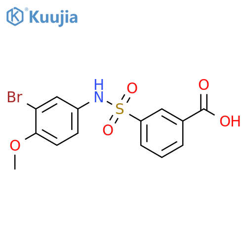 3-(3-Bromo-4-methoxy-phenylsulfamoyl)-benzoic acid structure