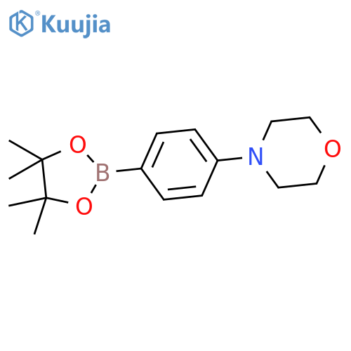 4-[4-(tetramethyl-1,3,2-dioxaborolan-2-yl)phenyl]morpholine structure