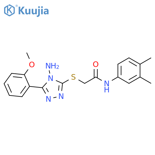 2-{4-amino-5-(2-methoxyphenyl)-4H-1,2,4-triazol-3-ylsulfanyl}-N-(3,4-dimethylphenyl)acetamide structure