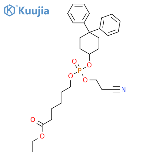 Ethyl 6-[(2-Cyanoethoxy)(4,4-diphenylcyclohexyloxy)phosphoryloxy]hexanoate structure