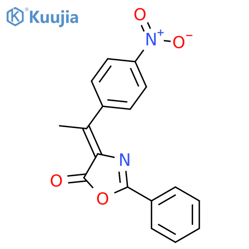 5(4H)-Oxazolone, 4-[1-(4-nitrophenyl)ethylidene]-2-phenyl-, (E)- structure