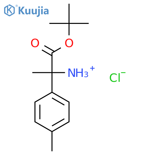 (2S)-1-tert-butoxy-2-(4-methylphenyl)-1-oxopropan-2-aminium chloride structure