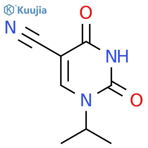 1-isopropyl-2,4-dioxo-1,2,3,4-tetrahydropyrimidine-5-carbonitrile structure