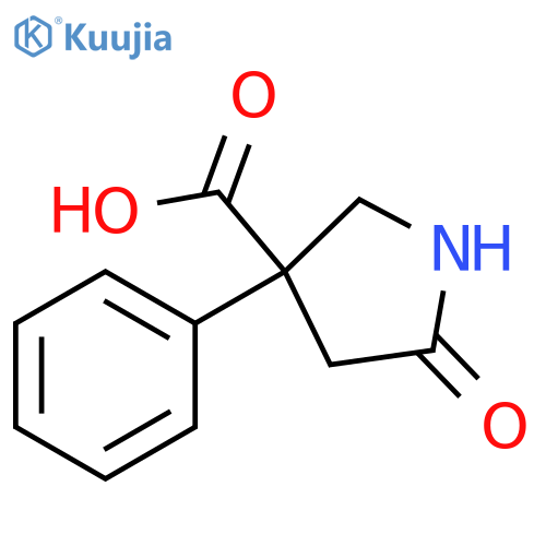 5-oxo-3-phenylpyrrolidine-3-carboxylic acid structure