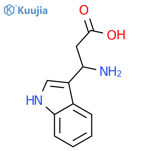 3-Amino-3-(1H-indol-3-yl)propanoic acid structure
