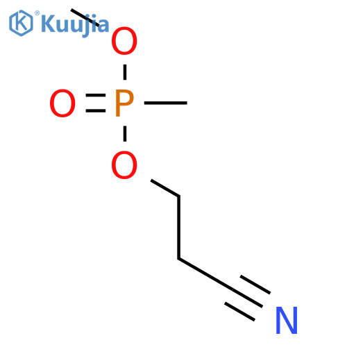 Phosphonic acid, methyl-, 2-cyanoethyl methyl ester structure