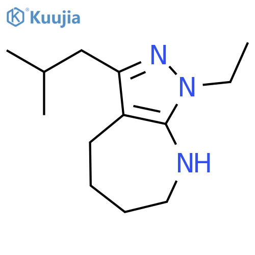 Pyrazolo[3,4-b]azepine, 1-ethyl-1,4,5,6,7,8-hexahydro-3-(2-methylpropyl)- (9CI) structure