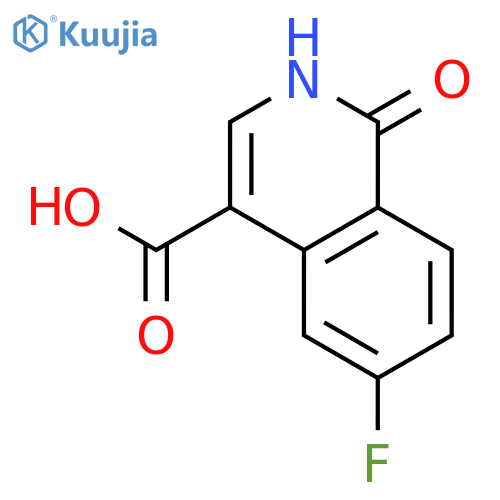 6-fluoro-1-hydroxyisoquinoline-4-carboxylic acid structure