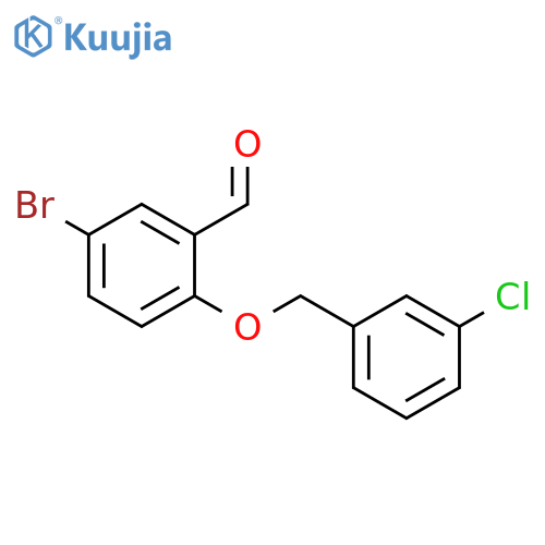 5-Bromo-2-(3-chlorobenzyl)oxybenzaldehyde structure