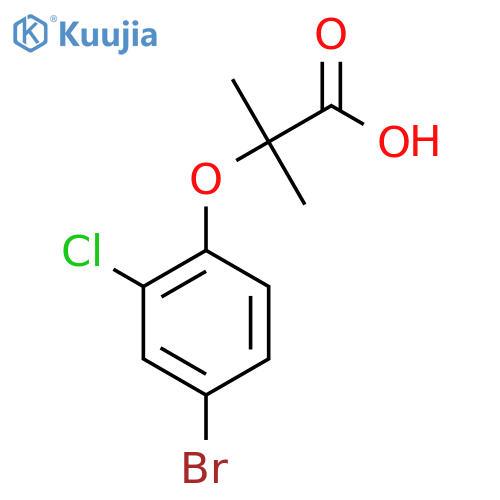 2-(4-Bromo-2-chlorophenoxy)-2-methylpropanoic acid structure