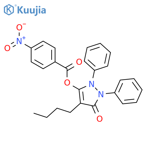 4-butyl-5-oxo-1,2-diphenyl-2,5-dihydro-1H-pyrazol-3-yl 4-nitrobenzoate structure