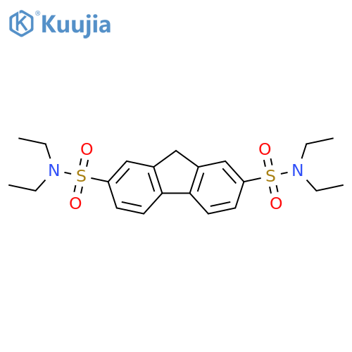 N2,N2,N7,N7-tetraethyl-9H-fluorene-2,7-disulfonamide structure