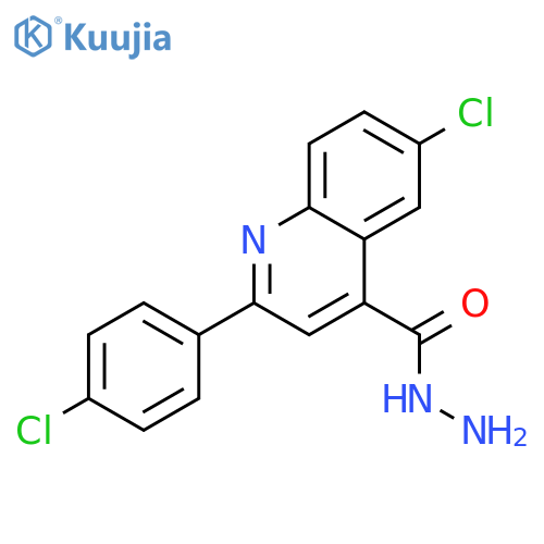 6-Chloro-2-(4-chlorophenyl)quinoline-4-carbohydrazide structure