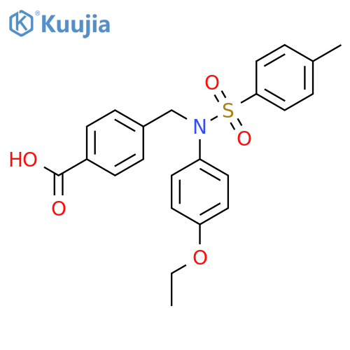 4-({(4-Ethoxyphenyl)(4-methylphenyl)sulfonylamino}methyl)benzoic acid structure