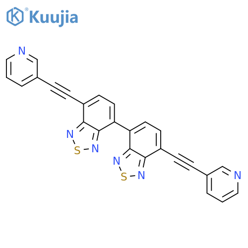 4,4'-Bi-2,1,3-benzothiadiazole, 7,7'-bis(3-pyridinylethynyl)- structure