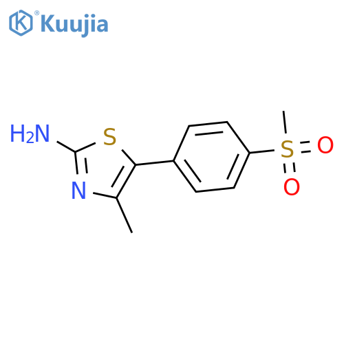 2-THIAZOLAMINE, 4-METHYL-5-[4-(METHYLSULFONYL)PHENYL]- structure