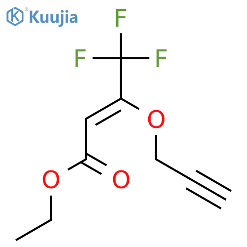 2-Butenoic acid, 4,4,4-trifluoro-3-(2-propynyloxy)-, ethyl ester, (2Z)- structure