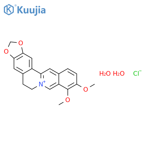 Benzo[g]-1,3-benzodioxolo[5,6-a]quinolizinium,5,6-dihydro-9,10-dimethoxy-, chloride, hydrate (1:1:2) structure