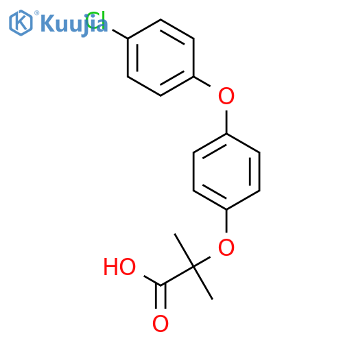 Propanoic acid, 2-[4-(4-chlorophenoxy)phenoxy]-2-methyl- structure