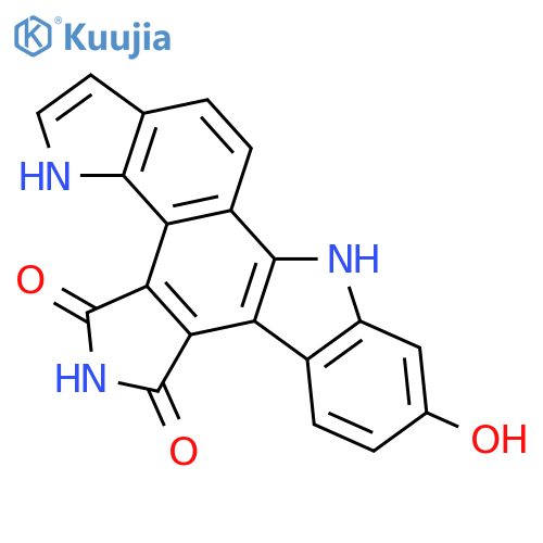 3H-INDOLO[6,7-A]PYRROLO[3,4-C]CARBAZOLE-4,6(5H,11H)-DIONE, 9-HYDROXY- structure
