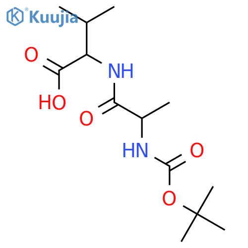 L-Valine, N-[(1,1-dimethylethoxy)carbonyl]-L-alanyl- structure