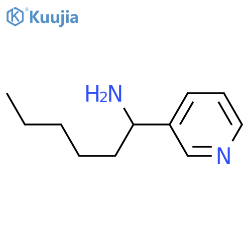 1-(pyridin-3-yl)hexan-1-amine structure