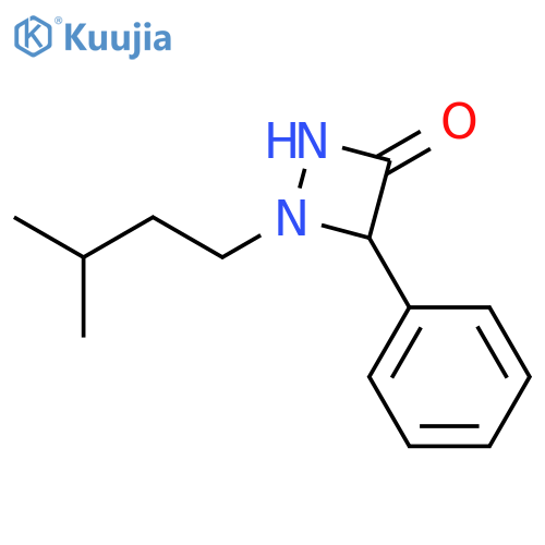 1,2-DIAZETIDIN-3-ONE, 1-(3-METHYLBUTYL)-4-PHENYL- structure