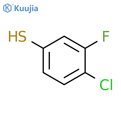 4-chloro-3-fluorobenzene-1-thiol structure