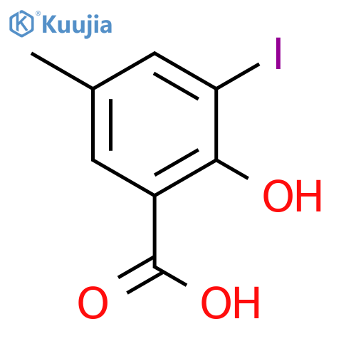 2-hydroxy-3-iodo-5-methylbenzoic acid structure