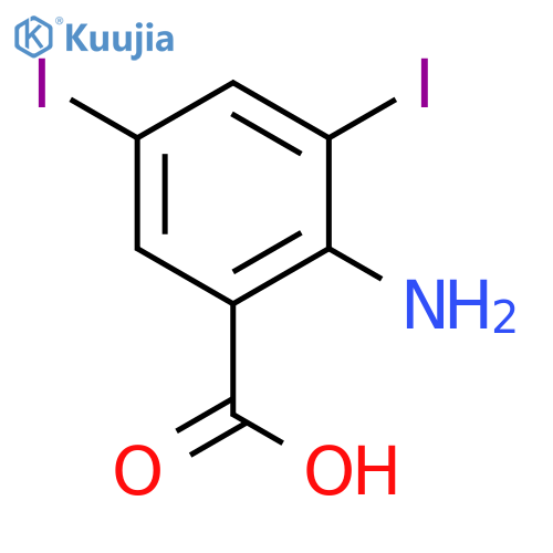 2-Amino-3,5-diiodobenzoic acid structure