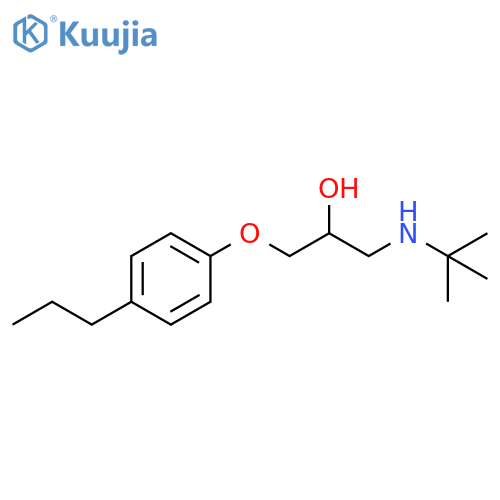 1-(tert-butylamino)-3-(4-propylphenoxy)propan-2-ol structure