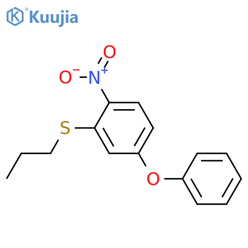 Benzene, 1-nitro-4-phenoxy-2-(propylthio)- structure