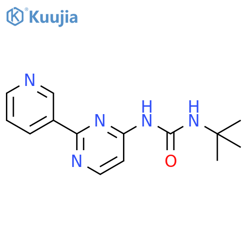 Urea, N-(1,1-dimethylethyl)-N'-[2-(3-pyridinyl)-4-pyrimidinyl]- structure