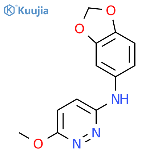 3-Pyridazinamine, N-1,3-benzodioxol-5-yl-6-methoxy- structure