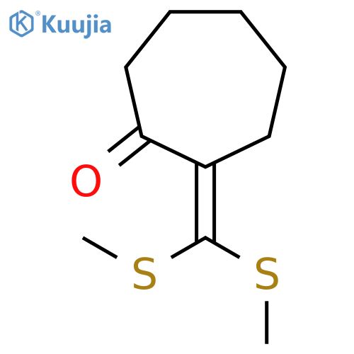 Cycloheptanone, 2-[bis(methylthio)methylene]- structure