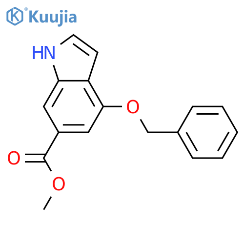 Methyl 4-(benzyloxy)-1H-indole-6-carboxylate structure